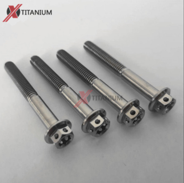 Gr5 Titanium Hex Flange Bolts With Hex Socket
